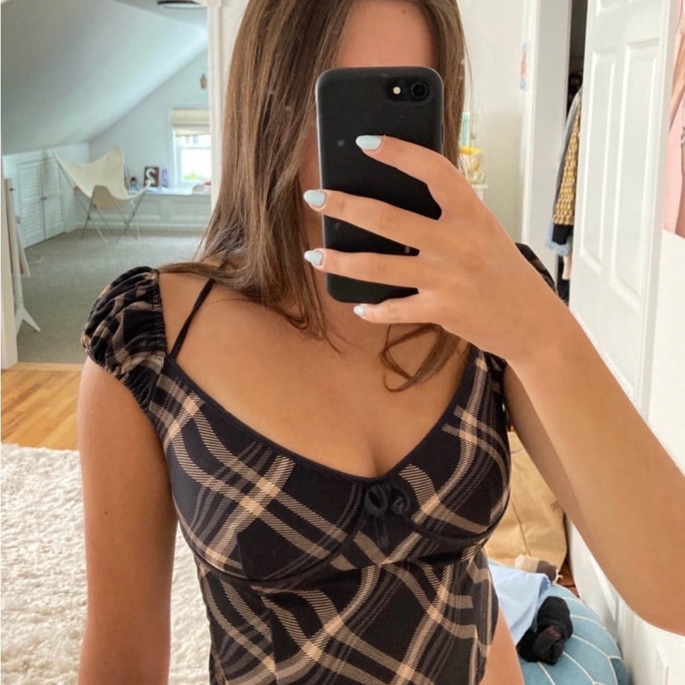 I.AM.GIA Carmel Top in Black Plaid